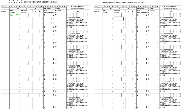 基礎算定書類