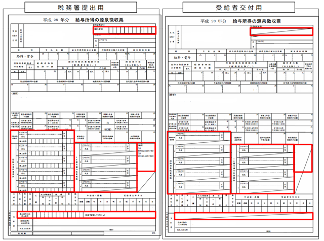 源泉徴収票書類